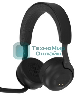 Гарнитура JLab Epic Work ANC Wireless Duo with Stand чёрный, беспроводная, Bluetooth/радиоканал/USB-C, ANC (шумоподавление), до 9 м, в комплекте подставка