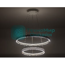 Подвесной светодиодный светильник Ambrella light FL5862/2 WH белый 45W 3000K/4200K/6400K D600/400*830 (без ПДУ)