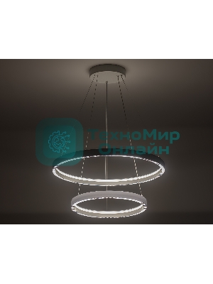 Подвесной светодиодный светильник Ambrella light FL5862/2 WH белый 45W 3000K/4200K/6400K D600/400*830 (без ПДУ)