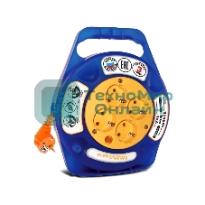 Удлинитель 4х10 м с заземл. 10А IP20 У10-015 термо ПВС 3х0.75 в закрытом корпусе защ. шторки UNIVersal 1671