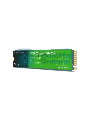 Накопитель SSD WD Green SN350 WDS200T3G0C, 2000Gb, PCIe 3.0 x4, M.2 2280, NVMe, R/W 3200/3000
