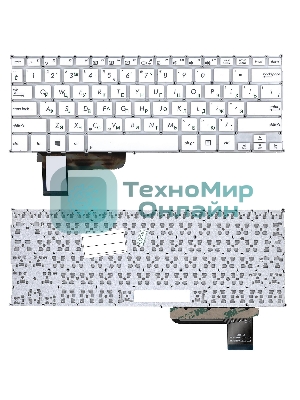 Клавиатура для ноутбука Asus S201 S201E X201 X201E белая