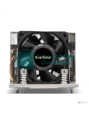 Кулер для процессора ExeGate ESNK-P0063AP4.PWM.2U.SP3.Cu серебристый, 60 мм, алюминий/медь, 6800 об/мин, 54.3 дБ, 4 pin, 240 Вт, 64.5 мм
