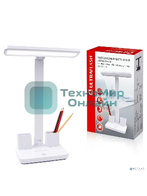 Настольный светильник Ultraflash UF-814 C01 белый (Led, светильник настольный, 9Вт, аккум., димм., смена цвет.темп.)