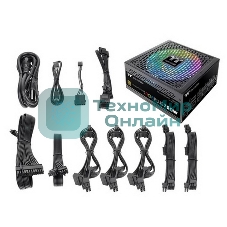 Блок питания Thermaltake Toughpower iRGb PLUS 750W RTL (PS-TPI-0750F3FDGE-1), 750Вт, 80 PLUS Gold, 140мм, модульный, черный
