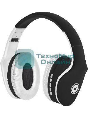 Беспроводные/проводные наушники Defender FreeMotion B525 черный/белый, накладные, Bluetooth + проводной, до 8 ч