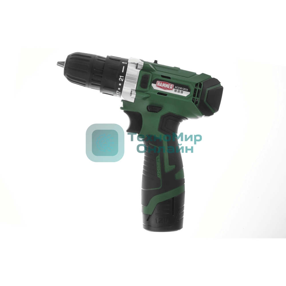 Дрель-шуруповерт Haммer ACD12/2CS, 12 В, 1,5 Ач, 26 Нм, щеточный