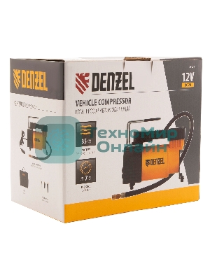Компрессор автомобильный Denzel DС-20, 12 В, 10 атм., 35 л/мин