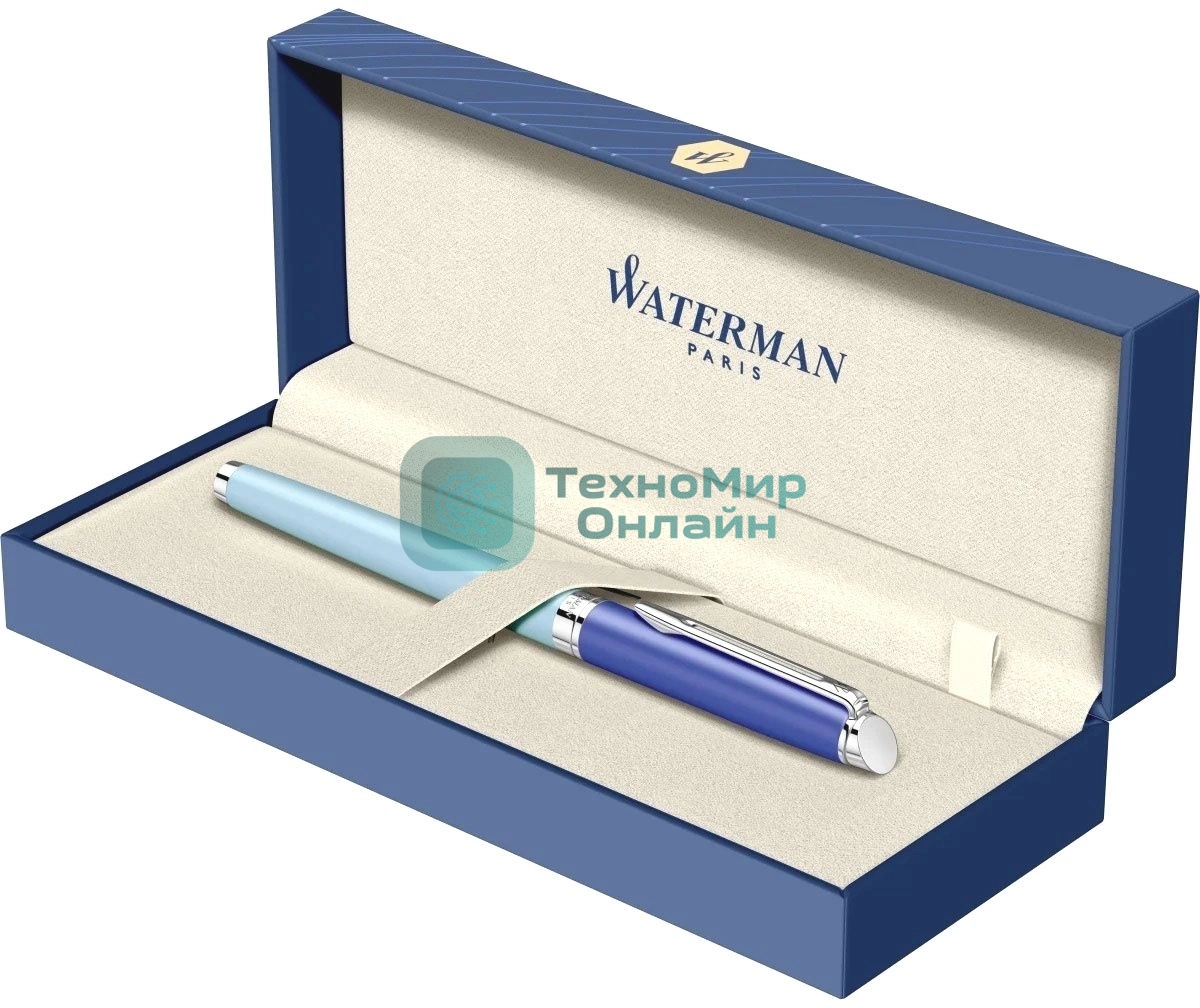 Ручка перьевая Waterman Hemisphere Colour Blocking (2179924) Blue CT, сталь нержавеющая, F, подарочная коробка