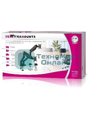 Кронштейн для мониторов Ultramounts UM733BR черный/коричневый 17