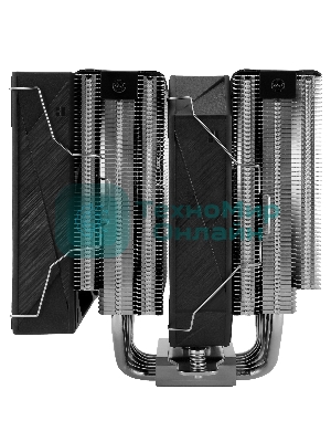 Кулер для процессора Thermalright Royal Pretor 130 (4-pin PWM, 158мм, Ni/Cu, 6x6мм, 1x120+1x130мм, 80.45CFM/81.88CFM, 29.4dBA/28.3dBA, 2150PM/1750RPM, S: 1200, 1700, 1851, 2011, 2066, 115X, AM4, AM5, silver, black)