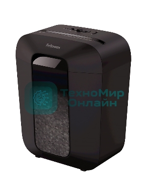 Шредер Fellowes PowerShred LX41 черный (секр.P-4)/перекрестный/8лист./17лтр./скрепки/скобы/пл.карты