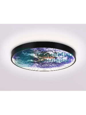 Настенно-потолочный светодиодный светильник Ambrella light FW11132 BK черный 18W LED 3000-6400K D300*38