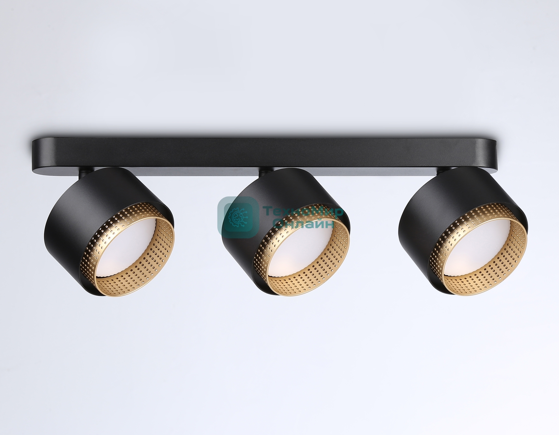 Светильник Ambrella light TN71295/3 BK/GD черный/золото GX53/3 max 12W 400*95*137