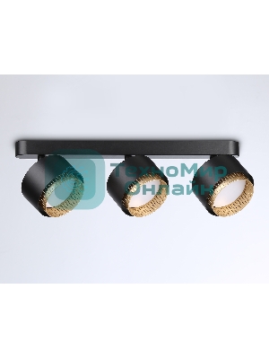 Светильник Ambrella light TN71295/3 BK/GD черный/золото GX53/3 max 12W 400*95*137