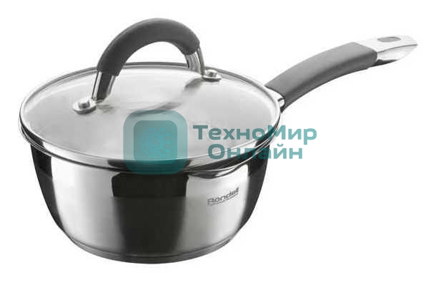 Ковш Rondell RDS-027 Flaммe 1,0 л Rondell RDS-027 с/кр 14 см 1,0 л Flaммe. Диаметр: 14 см. Объем: 1.0 л. Высококачественная пищевая сталь 18/10. Толщина стенок 0.6 мм. Тройное вштампованное, а затем вплавленное дно 5.0 мм. Комбинированная (зеркальная + матированная) обработка внешней поверхности. Отметки литража на внутренней поверхности посуды. Эргономичные крышка из термостойкого стекла со специальным ободком для удобного слива жидкости (2 диаметра отверстий). Ненагревающиеся ручки из нержавеющей стали с вставками из силикона. Надежное клепочное крепление. Плавный переход от дна к стенкам. Подарочная упаковка с ручкой. Буклет с рецептами. Подходит для всех видов плит и посудомоечной машины.