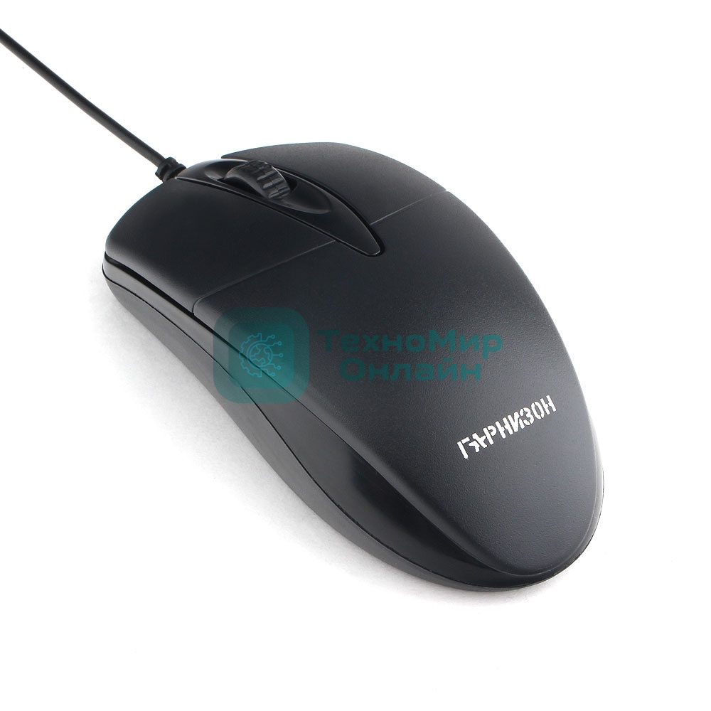 Мышь проводная Гарнизон GM-220XL черный, 1000 dpi, USB, кнопки - 3
