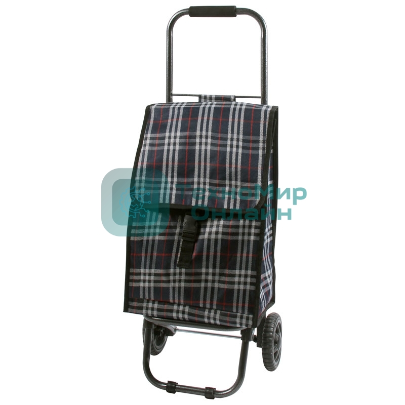 Тележка с сумкой Рыжий кот D203ECO Tartan, до 30 кг