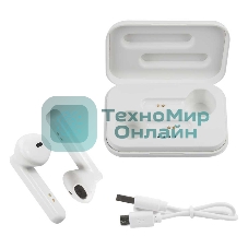 Наушники TWS Redline BHS-22 белый, вкладыши, Bluetooth, до 3 ч