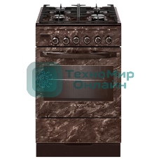 Плита комбинированная Gefest ПГЭ 5502-04 0054 коричневый, конфорок 4 шт, духовка 55 л, 50 см x 85 см x 58.5 см