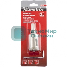 Сверло алмазное Matrix по керамограниту, 25 х 67 мм