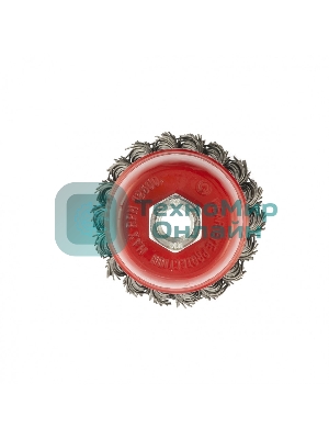 Щетка Matrix для УШМ, 75 мм, М14, Чашка, крученая проволока 0,8 мм