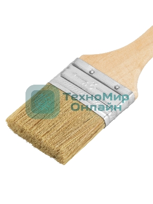 Кисть плоская Sparta 50 мм, натуральная щетина, деревянная рукоятка, для масляных красок, лаков