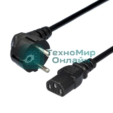 Кабель питания GoPower евровилка CEE 7/7-C13 1.2м ПВХ 0.75мм черный (1/10/200)
