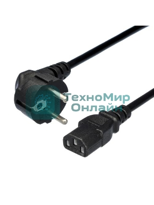 Кабель питания GoPower евровилка CEE 7/7-C13 1.2м ПВХ 0.75мм черный (1/10/200)