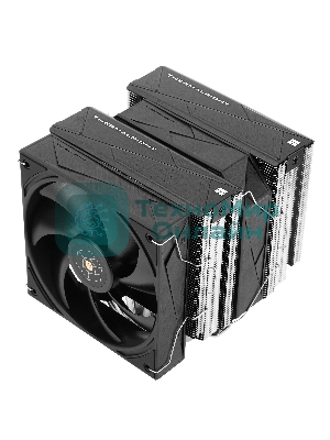 Кулер для процессора Thermalright Royal Pretor 130 (4-pin PWM, 158мм, Ni/Cu, 6x6мм, 1x120+1x130мм, 80.45CFM/81.88CFM, 29.4dBA/28.3dBA, 2150PM/1750RPM, S: 1200, 1700, 1851, 2011, 2066, 115X, AM4, AM5, silver, black)