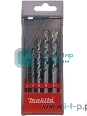 Буры,сверла,долото Makita Набор 5 шт,сверла д\бетона, ф4\5\6\8\10 мм D-05175