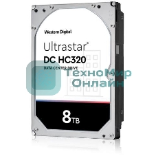 Жесткий диск для сервера WD/HGST Ultrastar 7K8 (3.5’’, 8Tb, 256MB, 7200 RPM, SAS 12Gb/s, 512E SE), SKU: 0B36400