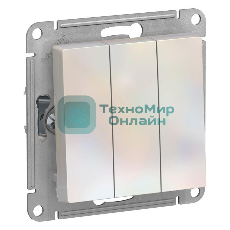 Механизм выключателя 3-кл. AtlasDesign (сх.1+1+1) 10АХ жемчуг SchE ATN000431