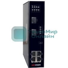 Коммутатор Hikvision DS-3T0306P 4x100Mb 2SFP 4PoE+ 120W неуправляемый