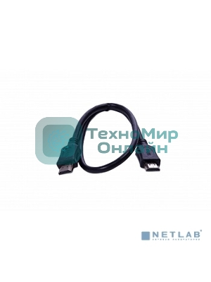 Кабель HDMI CP-HM-HM-1.8M Wize, 1.8 м, v.2.0, K-Lock, soft cable, 19M/19M, позол.разъемы, экран, темно-серый, пакет