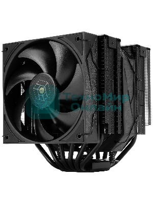 Кулер для процессора Thermalright Royal Pretor 130 черный (4-pin PWM, 158мм, Ni/Cu, 6x6мм, 1x120+1x130мм, 80.45CFM/81.88CFM, 29.4dBA/28.3dBA, 2150PM/1750RPM, S: 1200, 1700, 1851, 2011, 2066, 115X, AM4, AM5, black)