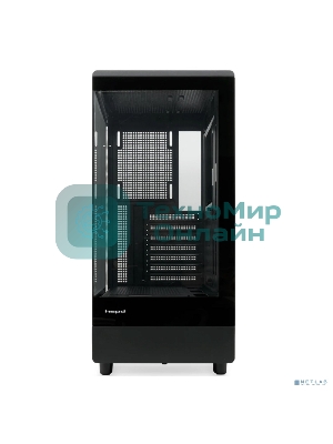 Компьютерный корпус без блока питания HSPD F510, Panoramic Mid Tower, черный, TG, 0.5 SPCC, no fans ATX, mATX, mITX 180/280/160мм 1x2.5