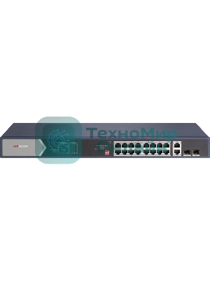 Коммутатор Hikvision DS-3E0520HP-E 18G 2SFP 12PoE+ 225W неуправляемый