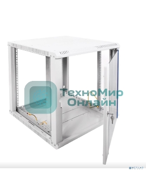 Шкаф телеком. настенный разборный 12U (600х650) дверь стекло,цвет черный (ШРН-Э-12.650-9005) (1коробка)