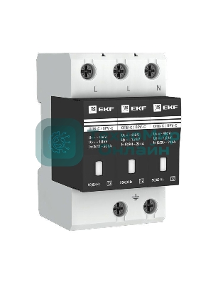 Ограничитель перенапряжения имп. ОПВ-C/3P 20кА 400В EKF opv-c3