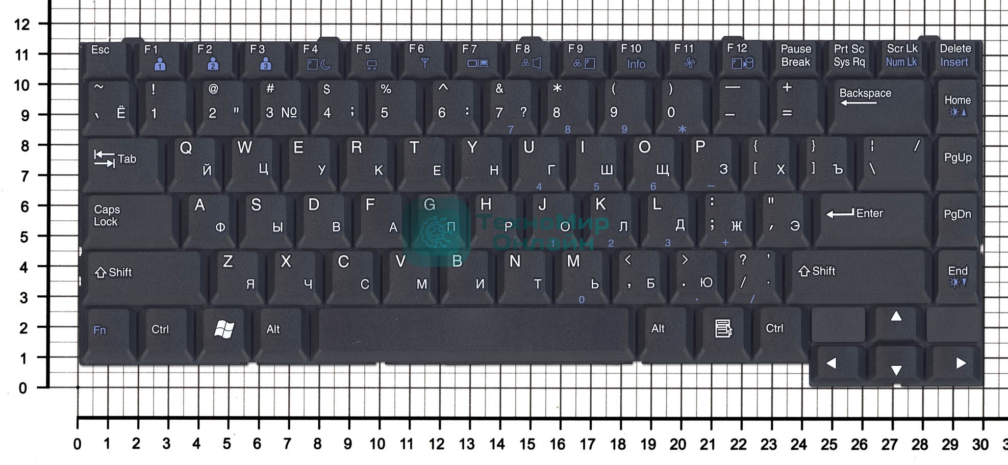 Клавиатура для ноутбука LG LE50 LM60 LM70 LS55 LS70 V1 черная