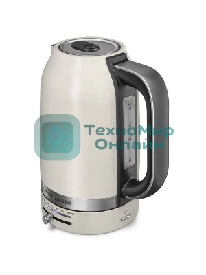 Чайник электрический KitchenAid, 1.7 л, регулировка температуры 50-100 градусов, съемный фильтр от накипи, индикация уровня воды, автоматическое отключение, белый