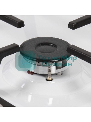 Газовая варочная панель Maunfeld EGHE.64.43CW/G, 4 конфорки, эмалированная сталь, белый