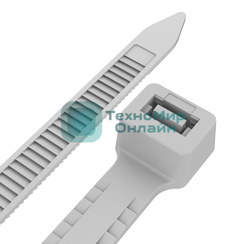 Хомут-стяжкa нейлоновая с тройным замком Rexant 200x7,5 мм, белая, упаковка 100 шт.