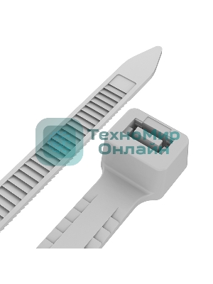 Хомут-стяжкa нейлоновая с тройным замком Rexant 200x7,5 мм, белая, упаковка 100 шт.