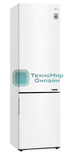 Холодильник LG GA-B509CQCL белый двухкамерный, 277/107л, морозилка снизу, Total No Frost