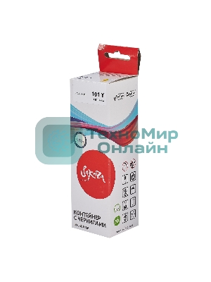 Контейнер с чернилами Sakura C13T03V44A (101 Y) для Epson, водорастворимый тип, желтый, 6000 к., 70 мл.