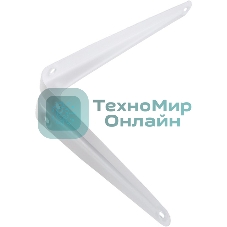 Кронштейн угловой с ребром Сибртех 350 х 400 мм, белый