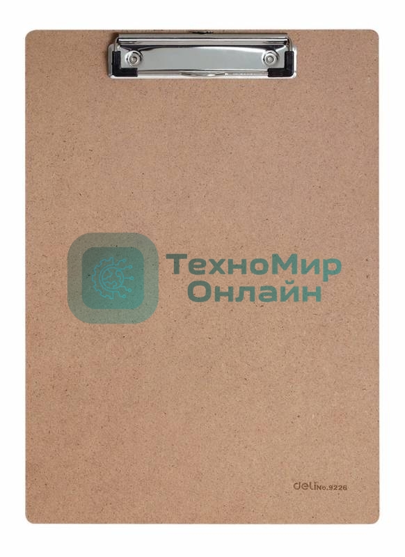 Папка клип-борд Deli E9226 A4 древесная плита бежевый