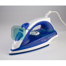 Утюг Galaxy Line GL 6121, синий, паровой, 1600 Вт, керамическое покрытие подошвы, указатель максимального уровня воды, индикатор нагрева, вертикальное отпаривание, паровой удар, функция увлажнения, защита от перегрева, резервуар для воды 470 мл, подача пара до 50 г/мин, паровой удар до 230 г/мин